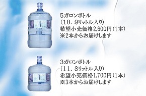 八雲の天然水ガロンボトルの注文本数と値段